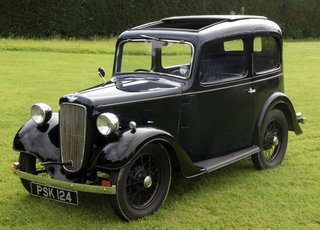 A 1937 Austin Ruby black painted