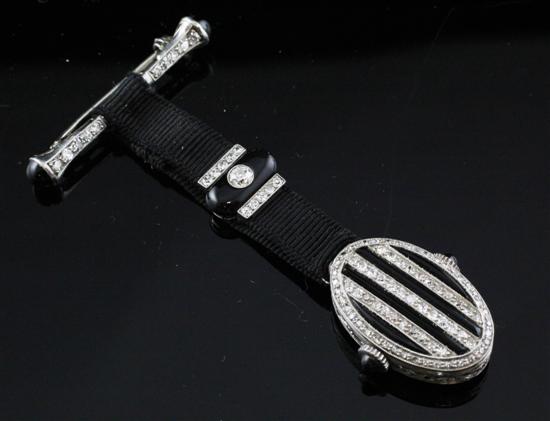 A 1940's 18ct white gold diamond