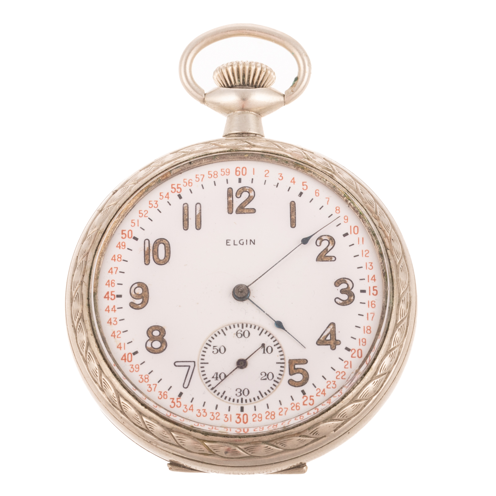 A 1940S ELGIN POCKET WATCH Nickel