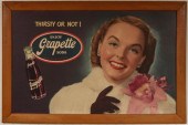 A 1940S GRAPETTE SODA CARDBOAR
