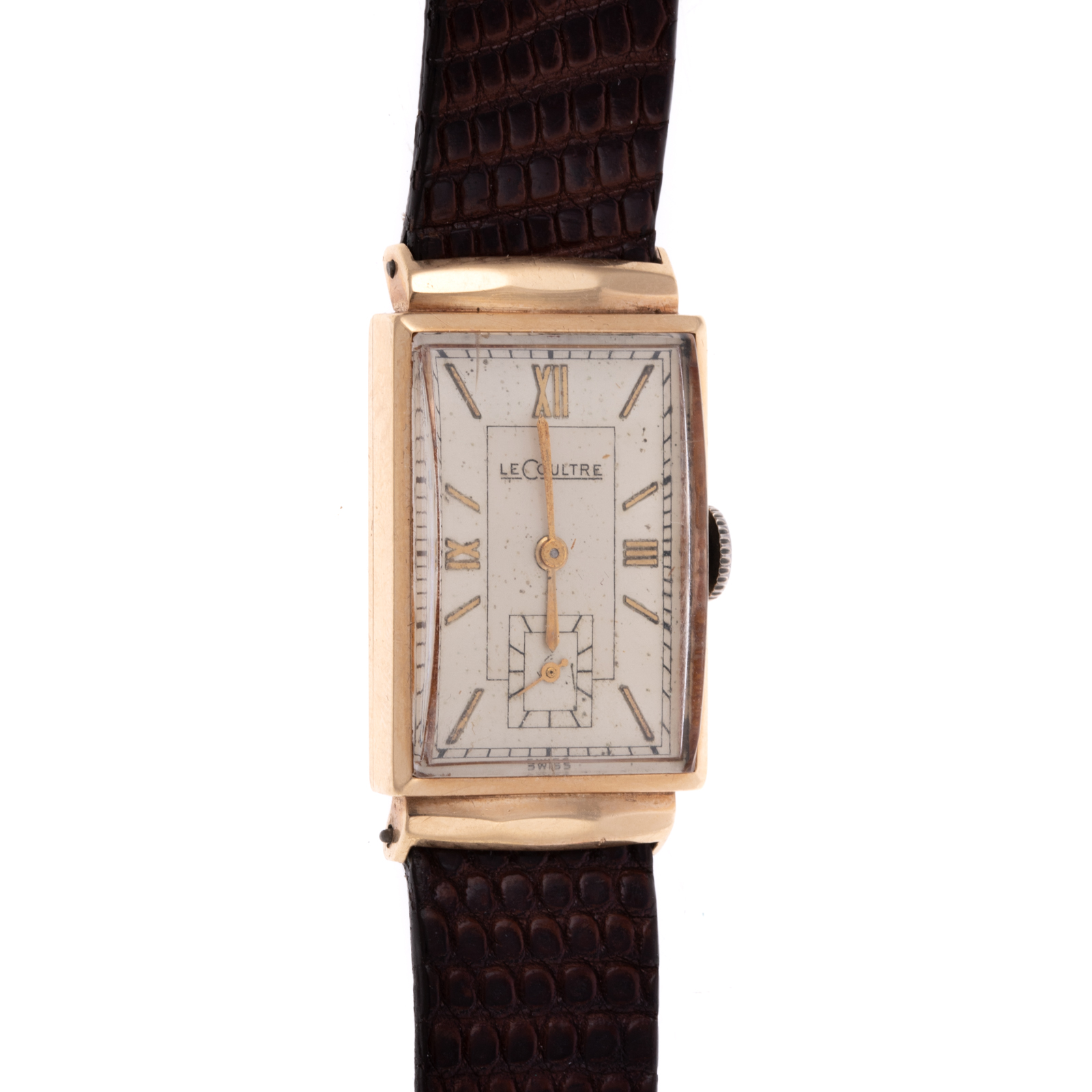 A 1940S LECOULTRE TANK WRIST