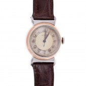 A 1940S ROSE & STAINLESS MOVAD