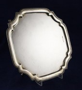 A 1940's silver salver of squa