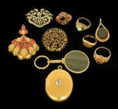 A 1950s gold coloured metal mo