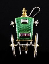 A 1950's Italian 18ct gold ena