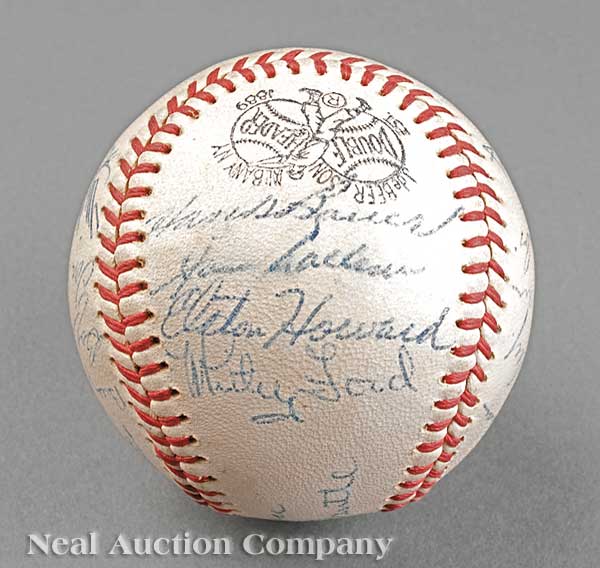 A 1956 New York Yankees Team Signed
