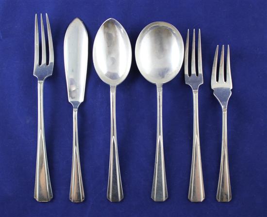 A 1960's canteen of silver Plain