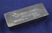 A 1970's silver ingot inscribe
