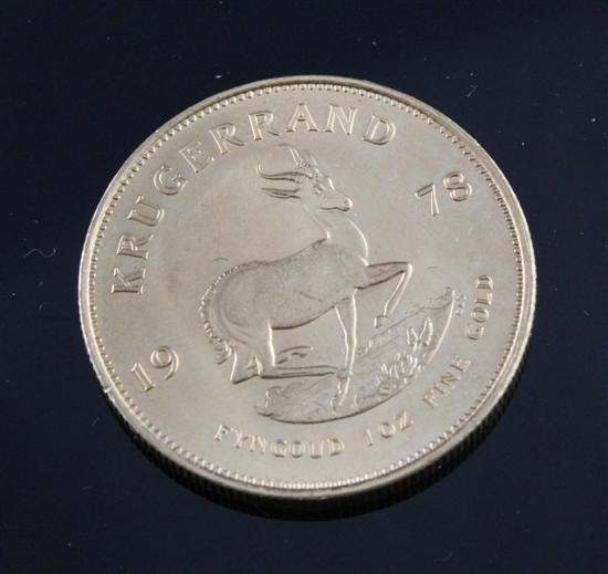 A 1978 gold Krugerrand Estimate