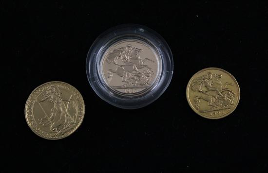 A 1987 gold ?25 coin a 1980 proof