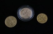 A 1987 gold ?25 coin a 1980 pr