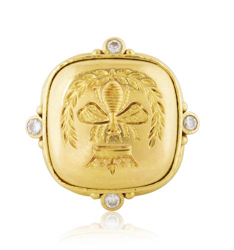 A 19KT GOLD AND DIAMOND 'QUEEN BEE'