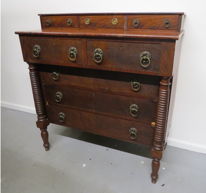 A 19TH C. AMERICAN EMPIRE  MAHOGANY