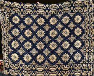 A 19th C. blue and white homespun