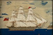 A 19TH C. BRITISH WOOLWORK PIC