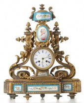A 19TH C. FRENCH GILT BRONZE C