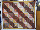 A 19TH C. HAND STITCHED LOG CA