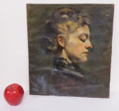 A 19TH C. O/C PROFILE OF A BEA