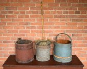 A 19th C. red painted wooden s