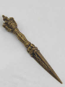A 19th c. Tibetan bronze vajra.