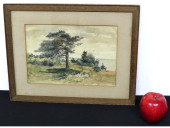 A 19TH C. WATERCOLOR OF WINDSW