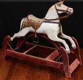 A 19TH CENT. CARVED AND PAINTE