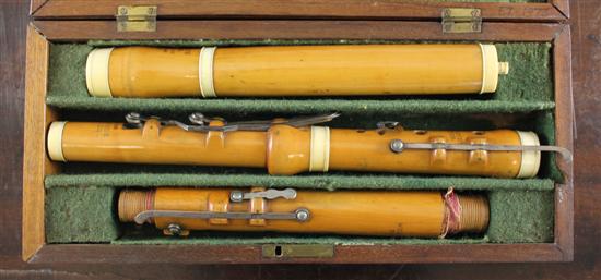 A 19th century boxwood and ivory