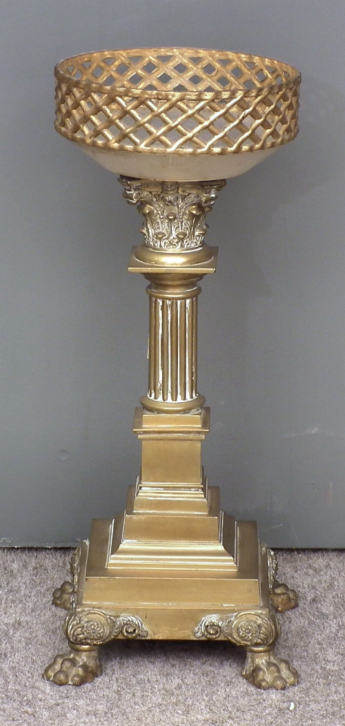 A 19th Century brass oil lamp