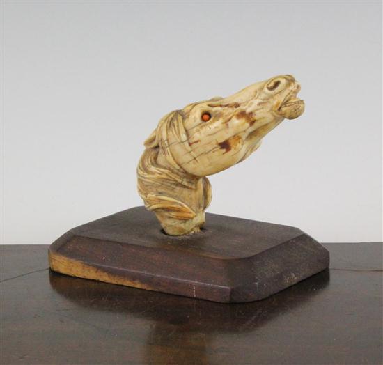 A 19th century carved ivory cane