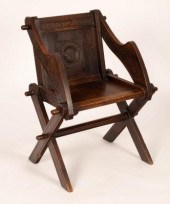 A 19th Century carved oak Glas
