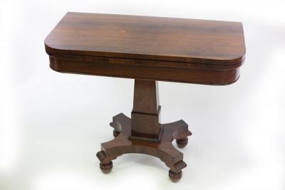 A 19th Century fold-over card table