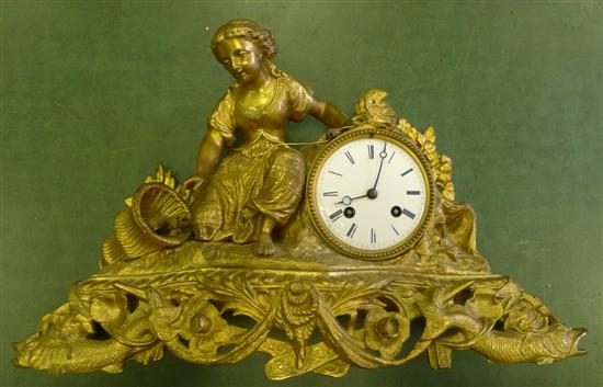 A 19th century French ormolu mantel