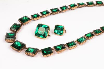 A 19th Century gilt metal and green