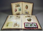 A 19th Century green leather c