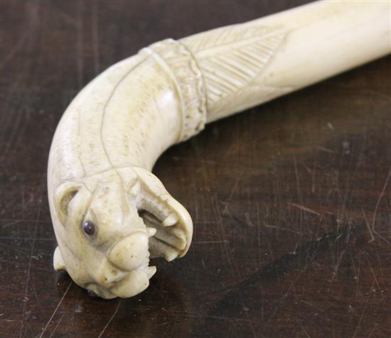 A 19th century Indian carved