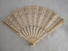 A 19th century ivory folding