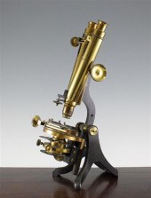 A 19th century lacquered brass