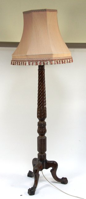 A 19th century mahogany bed post
