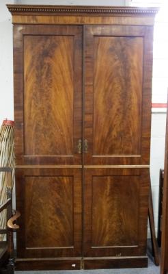A 19th Century mahogany wardrobe