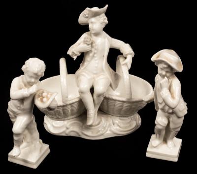A 19th Century Meissen figural salt