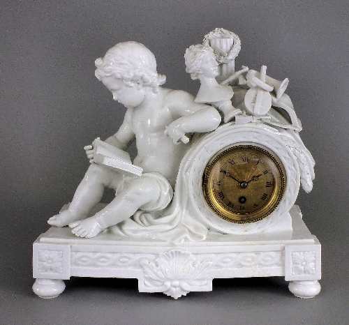 A 19th Century Meissen white glazed