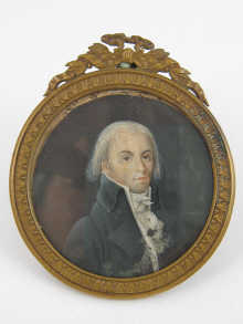 A 19th century miniature on ivory