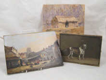 A 19th century oil on canvas of a