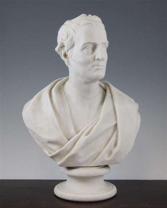 A 19th century Parian bust of the