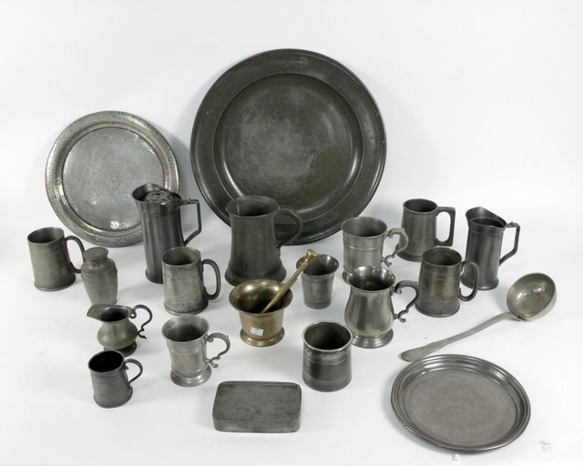 A 19th Century pewter charger