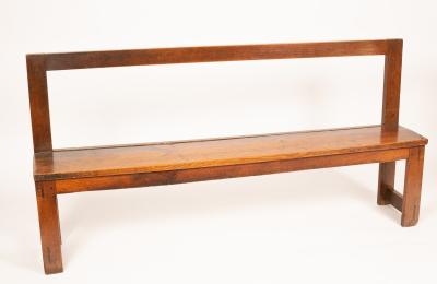 A 19th Century pine bench, with