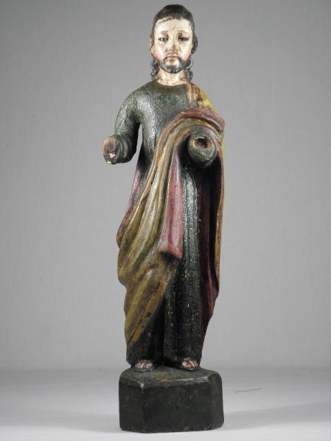 A 19th century polychrome decorated