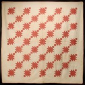 A 19TH CENTURY RED AND WHITE A