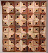 A 19TH CENTURY SATIN LOG CABIN