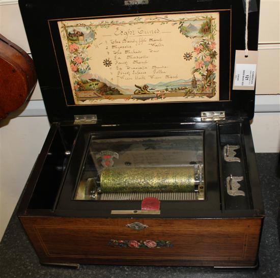 A 19th century Swiss music box with